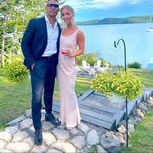 Reformation champagne dress